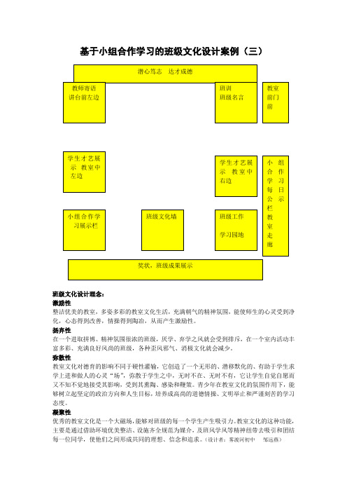 基于小组合作学习的班级文化设计案例