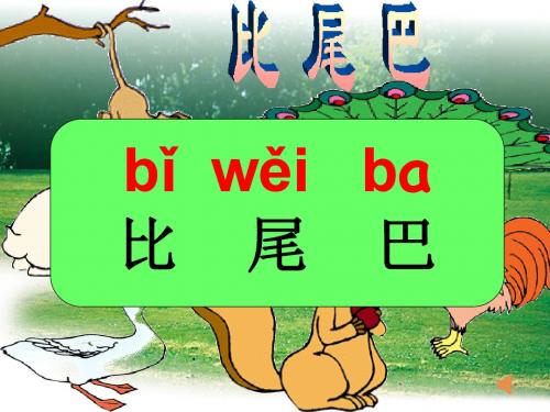 部编版一年级语文上册《比尾巴》完整课件ppt