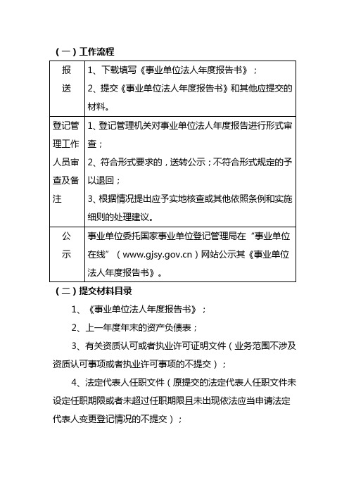 事业单位法人证书年检工作流程