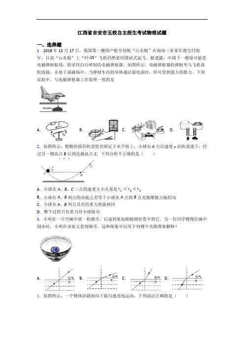 江西省吉安市五校自主招生考试物理试题