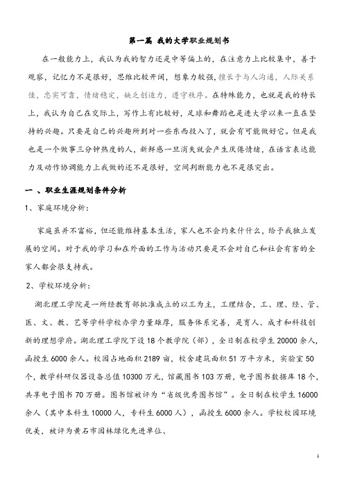 英语专业本科大学生职业规划书(范文)