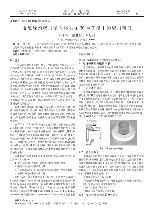 电绝缘预应力锚固体系在30mT梁中的应用