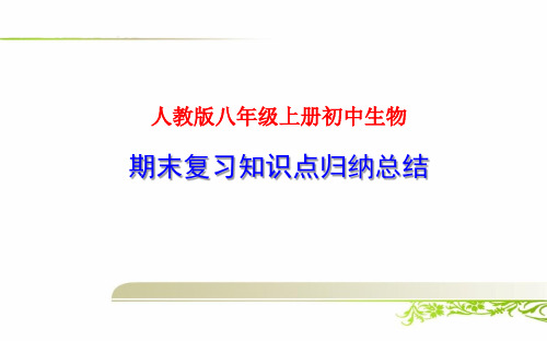 人教版八年级上册初中生物期末复习知识点归纳总结