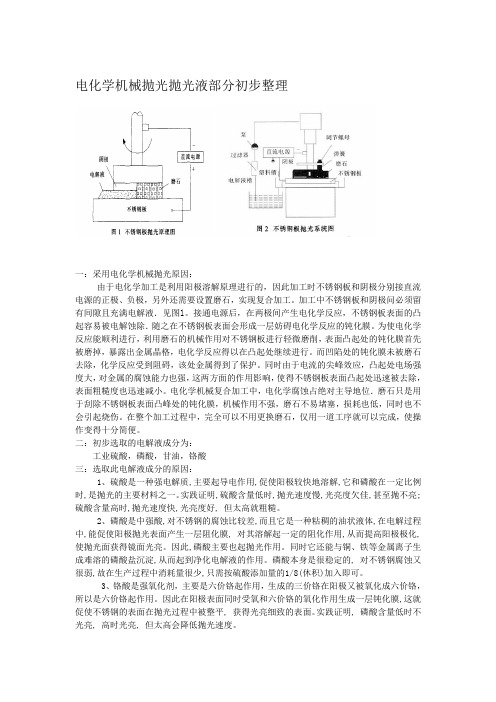 电化学机械抛光抛光液