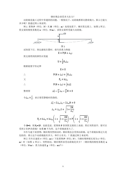 钢丝绳会承受多大拉力