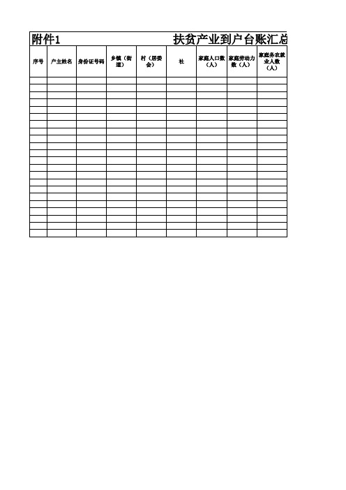 扶贫产业到户台账汇总明细表 (1)