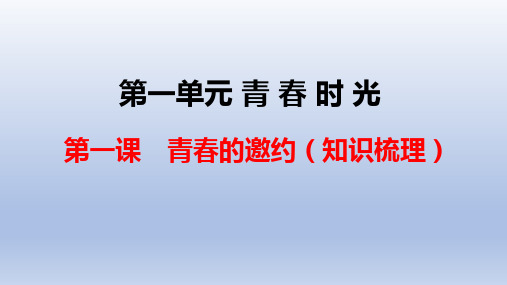 (道德与法治)青春的邀约完美课件1