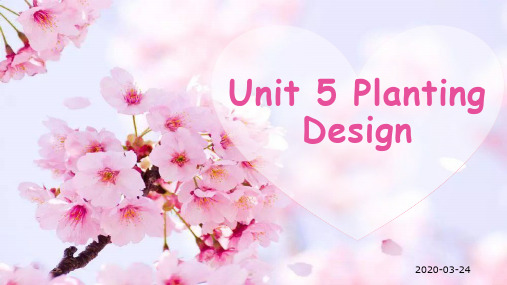 Unit 5 Planting Design 园林栽植设计(专业英语)