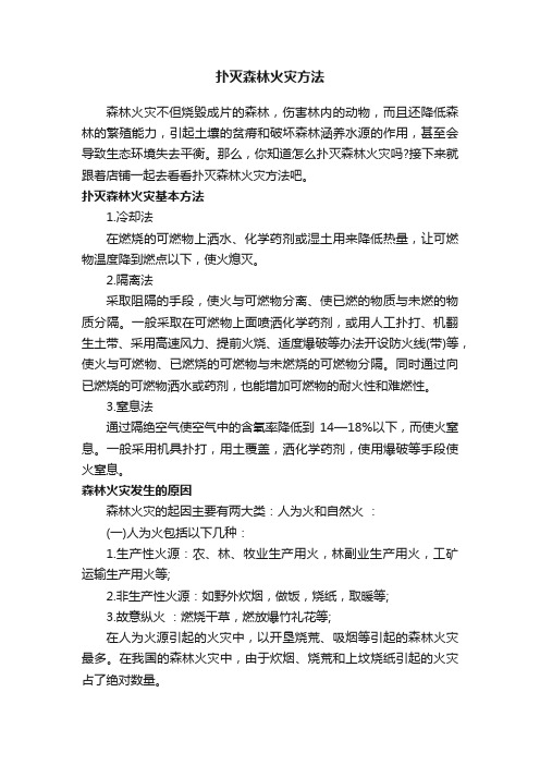 扑灭森林火灾方法