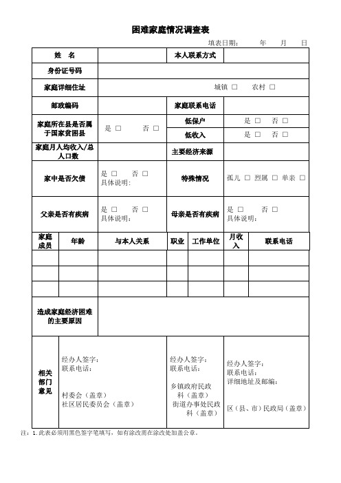 大学生贫困三级证明表__申请书范文