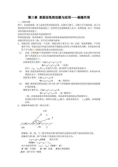 表面活性剂功能与应用——润湿作用