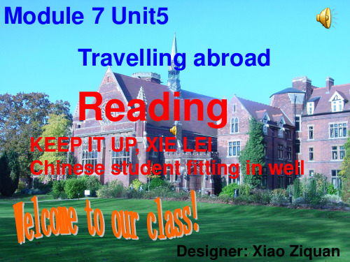 【公开课课件】选修七Unit 5 Travelling abroad课件