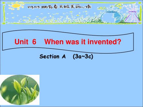 2018届九年级英语人教新课标版全册Unit6 When was it invented 5