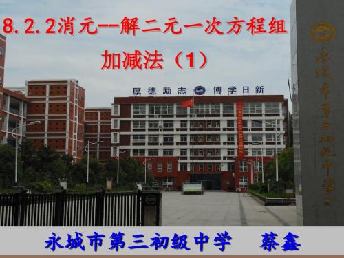 8.2.2加减法解二元一次方程组(1)ppt