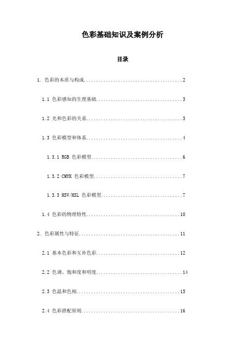 色彩基础知识及案例分析