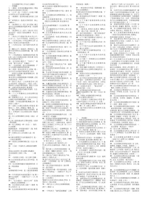 社会保障学复习题精装版.docx