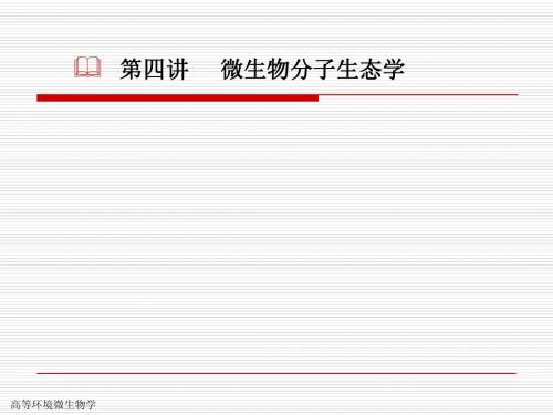 第5讲 环境微生物分子生态