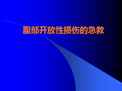 腹部开放性损伤的急救ppt课件