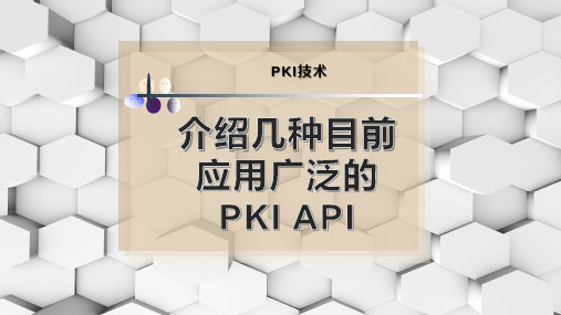 介绍几种目前应用广泛的PKI-API