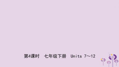 山东省菏泽市2019初中英语学业水平考试总复习第4课时七下Units7_12课件