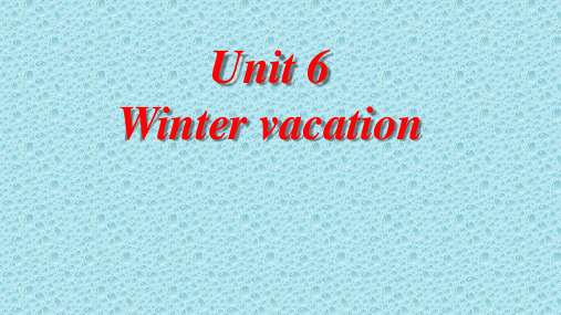 人教版新起点第六年级上册Unit 6 Winter vacation 课件 