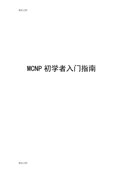 MCNP初学者入门指南资料