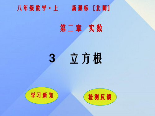 八年级数学上册 2 实数 3 立方根课件 (新版)北师大版