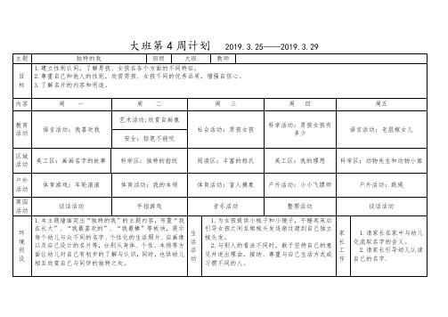 4-6周计划