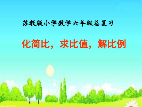 六年级总复习数学化简比求比值解比例