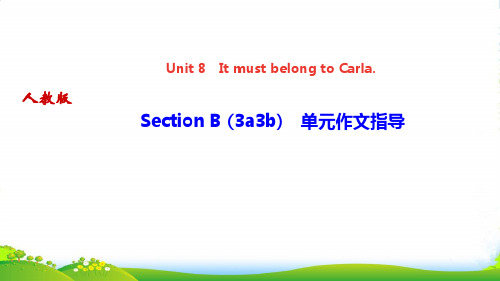 人教九年级英语作业课件：Unit 8Section B (3a3b) 单元作文指导