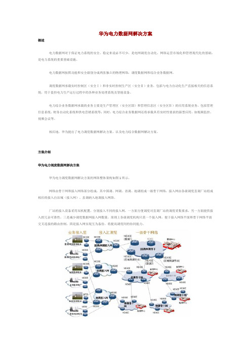 华为电力数据网解决方案