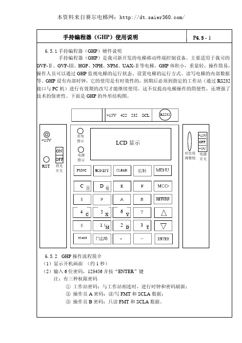 GHP使用说明书