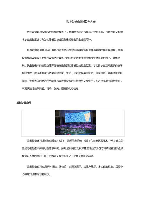 数字沙盘制作解决方案