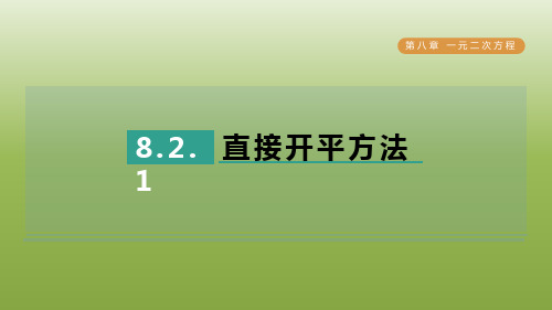 用配方法解一元二次方程1直接开平方法习题课件++2023—2024学年鲁教版(五四制)数学八年级下册