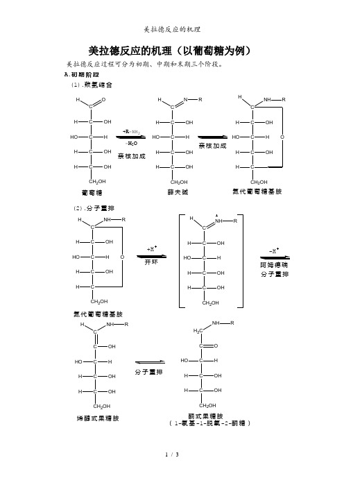 美拉德反应的机理