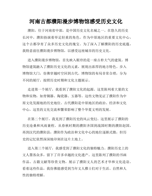 河南古都濮阳漫步博物馆感受历史文化