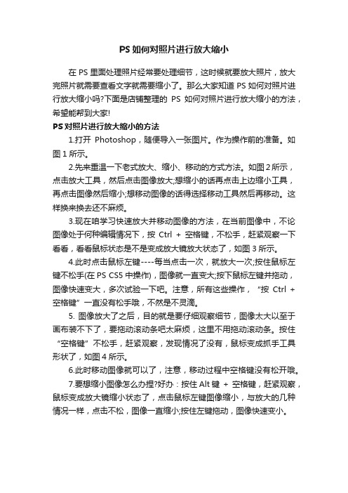 PS如何对照片进行放大缩小