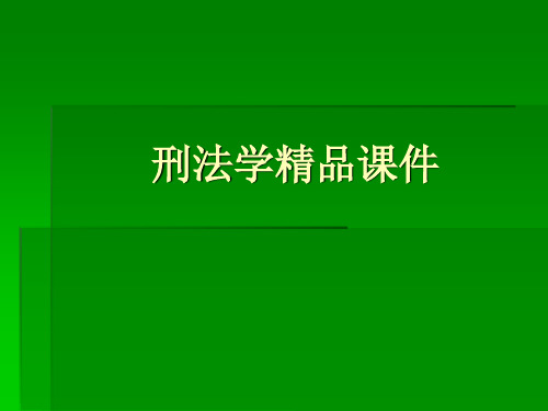 刑法学精品课件——危害公共安全罪