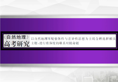 高中地理《自然地理》 高考研究 命题视角(三)以地形为主题串知考查