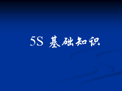 5S基础知识