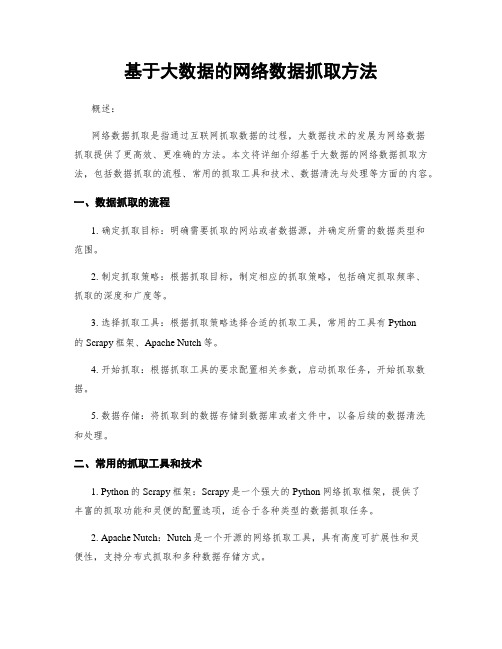 基于大数据的网络数据抓取方法