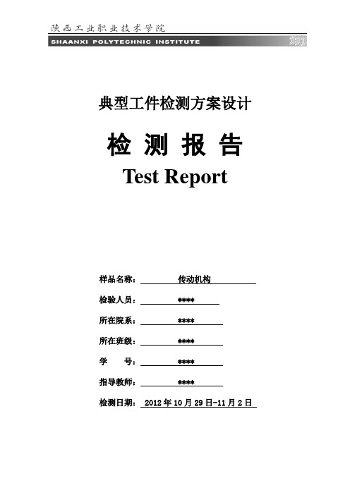 自制机械检测实训报告(1)