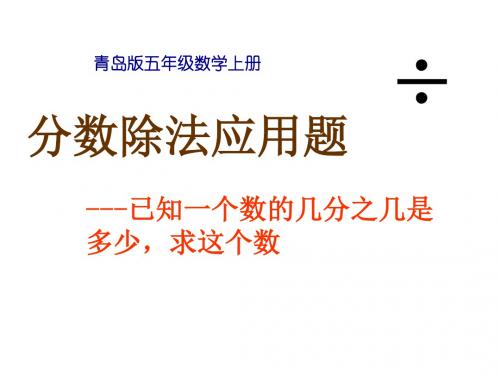 2014秋青岛版数学六上第三单元《布艺兴趣小组 分数除法》