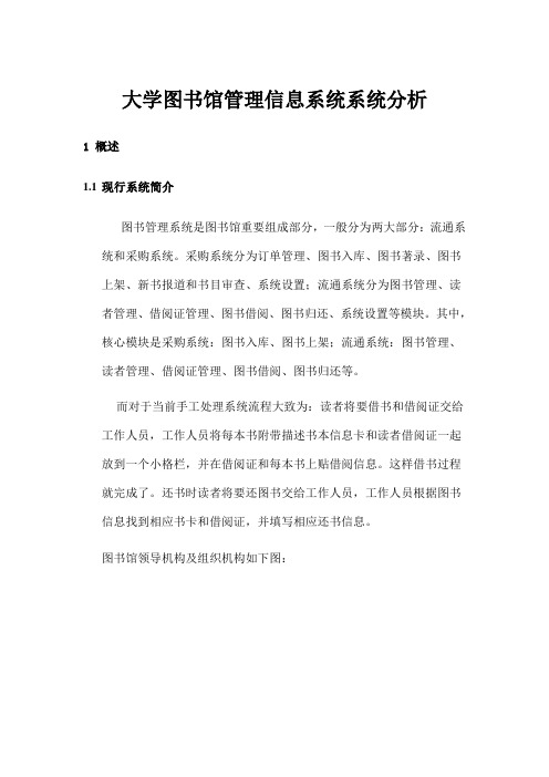 图书馆管理系统系统分析与设计