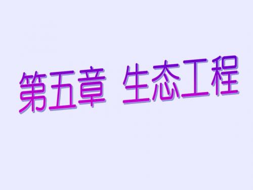 5.1_生态工程的基本原理