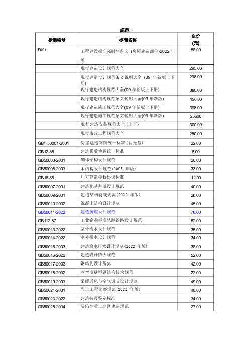 国家建筑标准规范