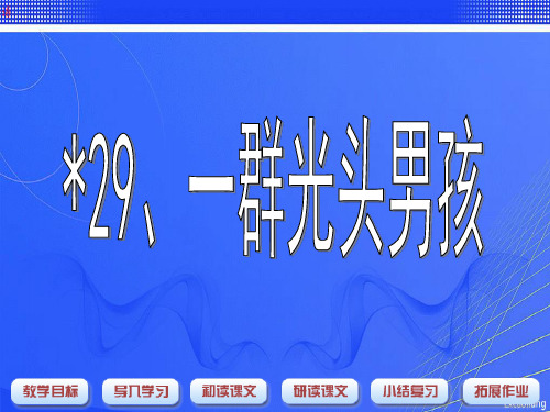 沪教版一年级语文下册《一群光头男孩》课件