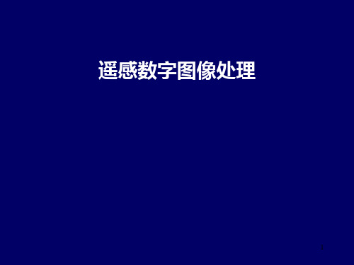 遥感数字图像处理概述PPT课件