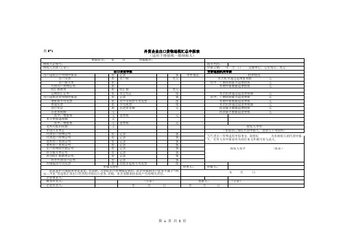 出口退税申报表【范本模板】