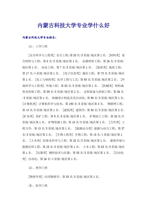 大学_内蒙古科技大学专业学什么好